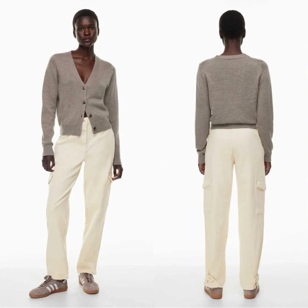 Aritzia Wilfred Modern Supply Twill Cargo Pants High Waisted in Gd Birch Size 0